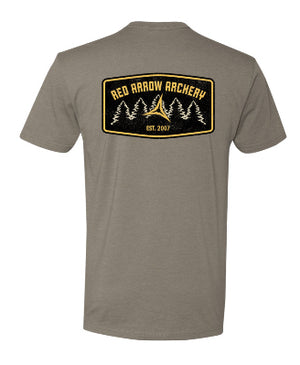 Red Arrow Archery Vintage Woods Tee- Warm Grey