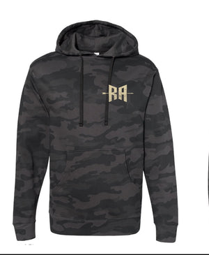 Red Arrow Archery Vintage Badge Hoodie- Black Camo
