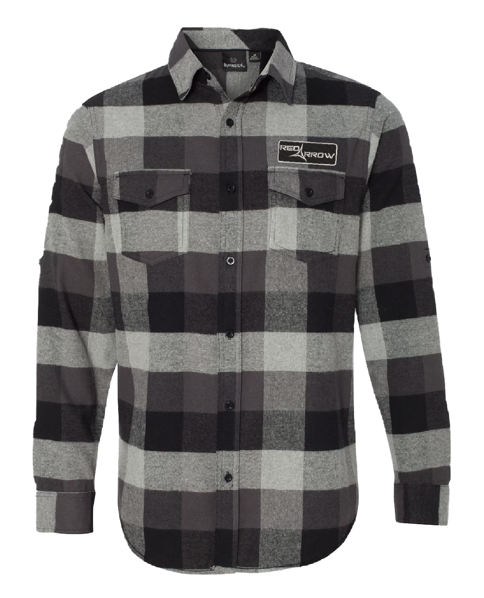 Twill Patch Flannel [Black & Gray]