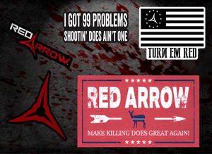 Red Arrow Sticker Bundle - 5 Pack