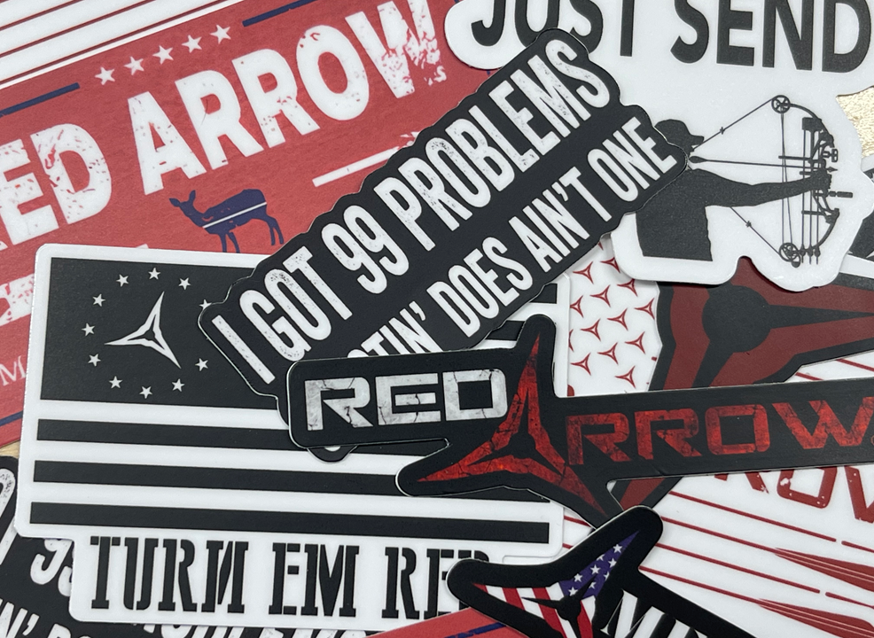Red Pointer Sticker Red Arrow Sticker Bundle - 5 Pack - Red Arrow