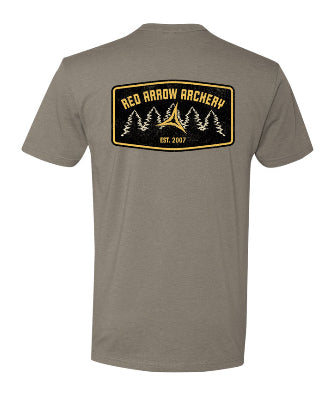 Red Arrow Archery Vintage Woods Tee- Warm Grey