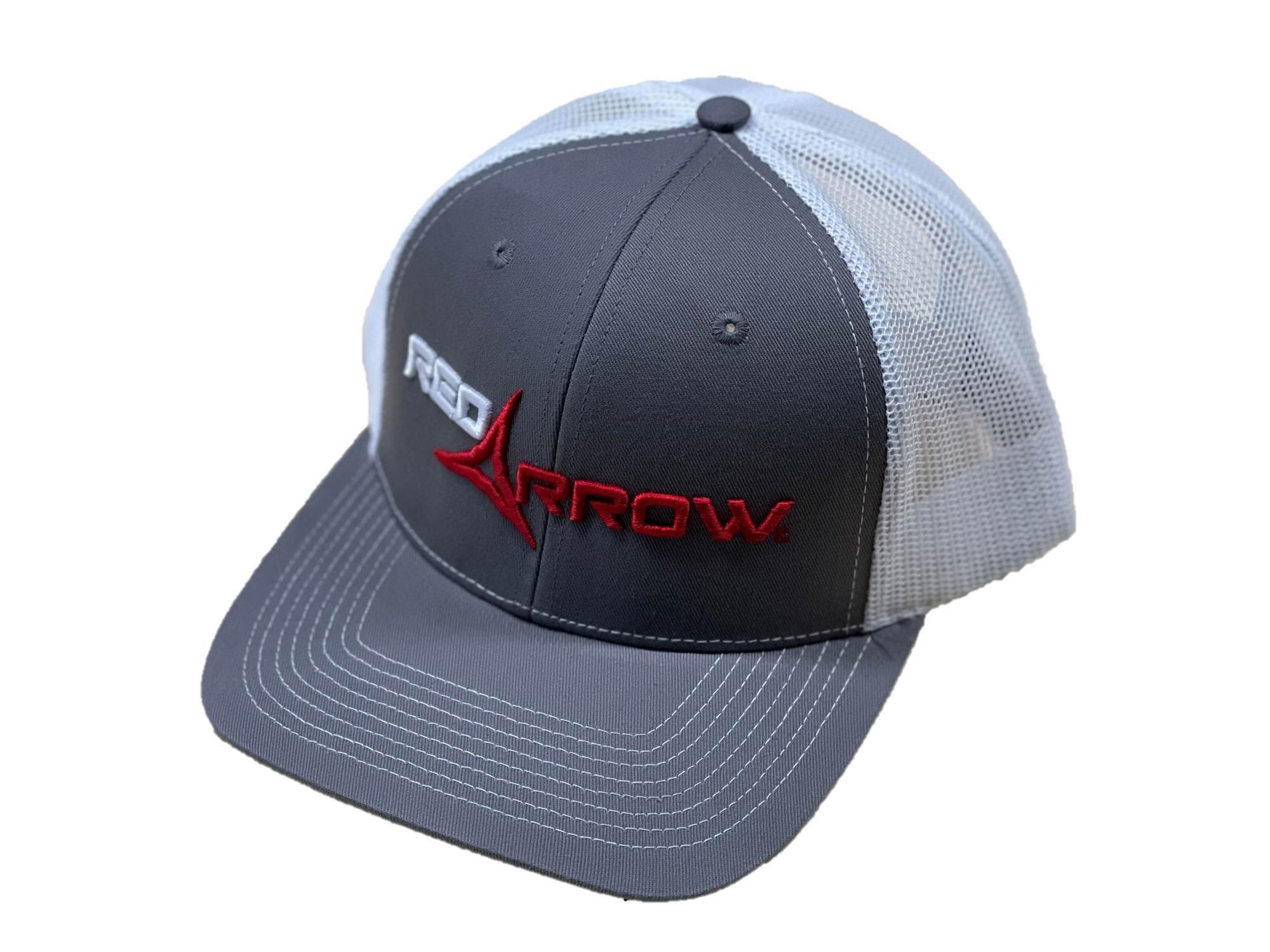 Red Arrow Logo Trucker Hat [Gray & White]