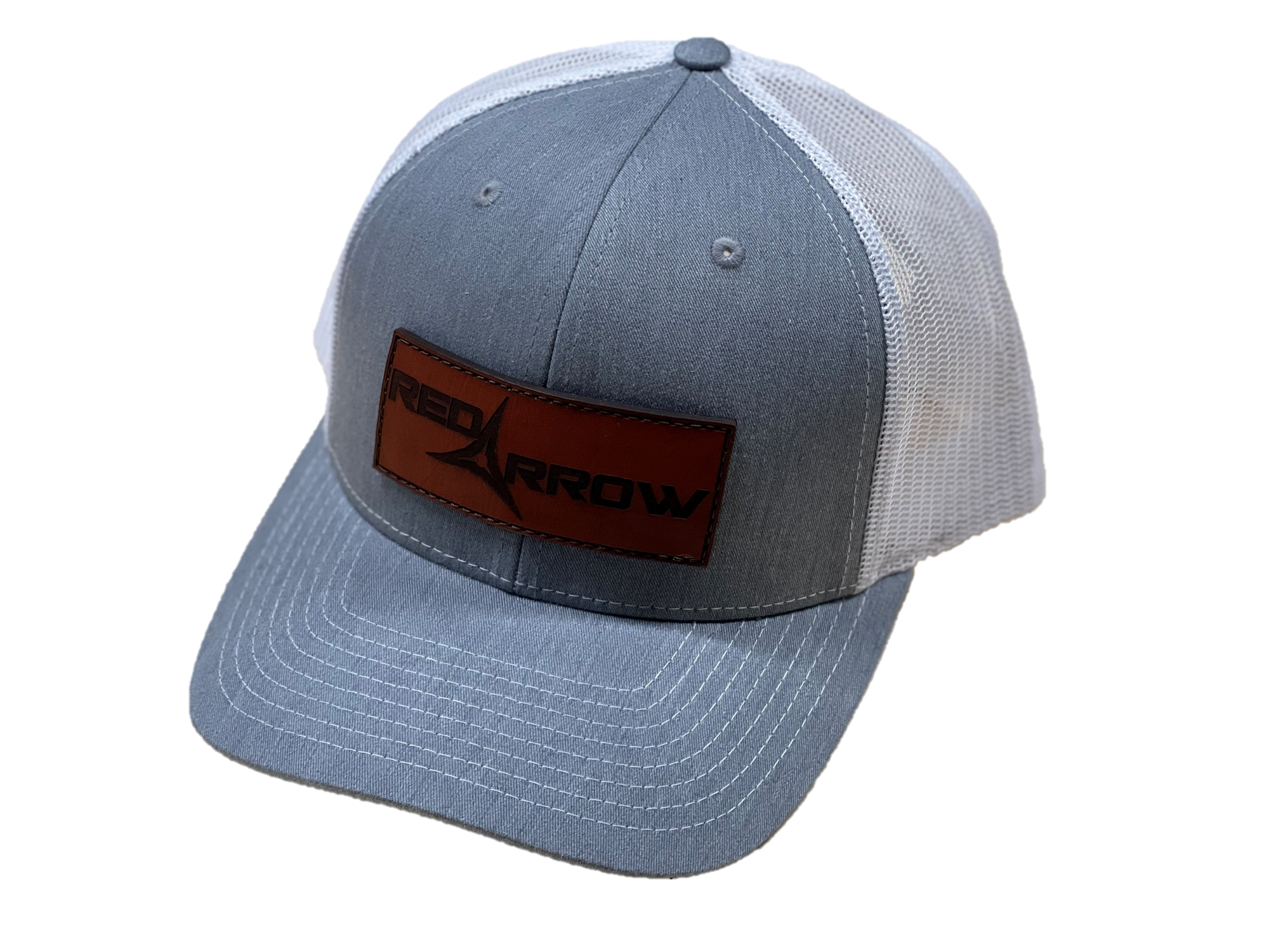 Signature Leather Patch Hat [Heather Gray & White]