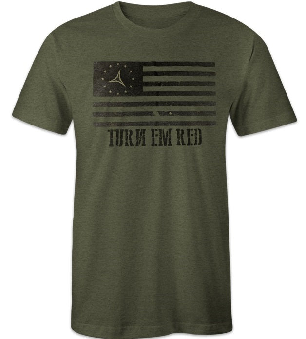 Turn Em Red Flag Tee [OD Green]