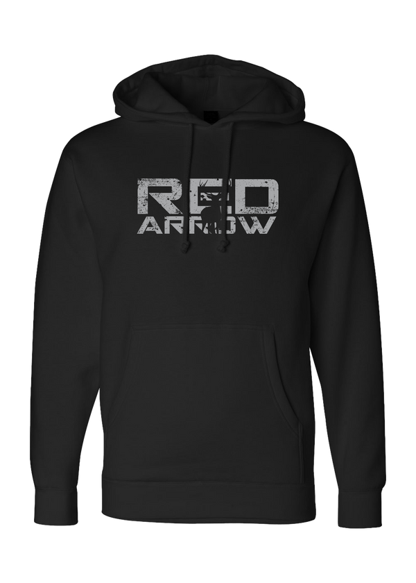 Distressed Logo Hoodie - Red Arrow Distressed Logo Hoodie - Red Arrow