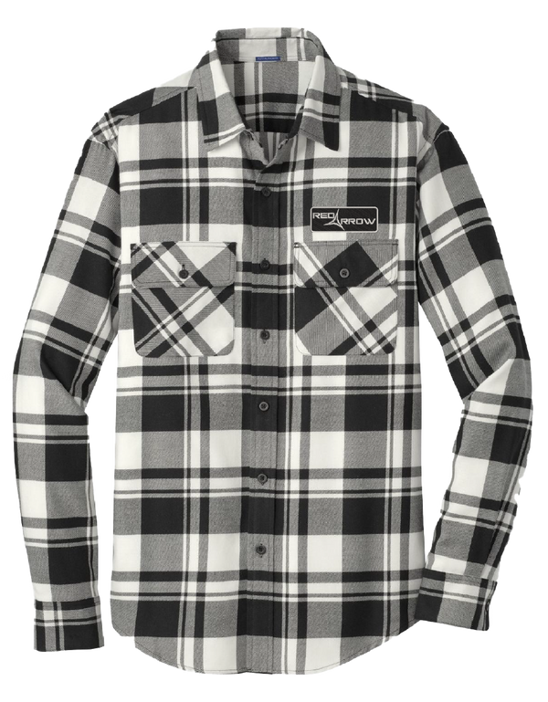 人気 好配色 RRL BLK×WHT FLANNEL SHIRT 白黒モノトーン